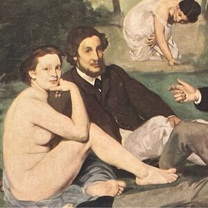 LUNCHEON GRASS, 1863 Édouard Manet Fine Art Print Antique Vintage 50’s Original